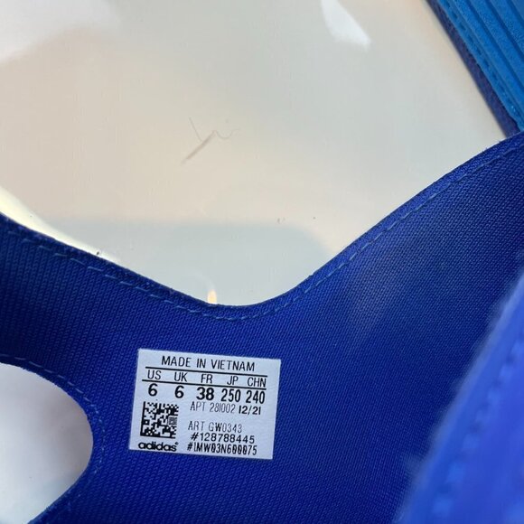 Adidas Kids Adilette Sandals Blue Sz 6 - Picture 4 of 4